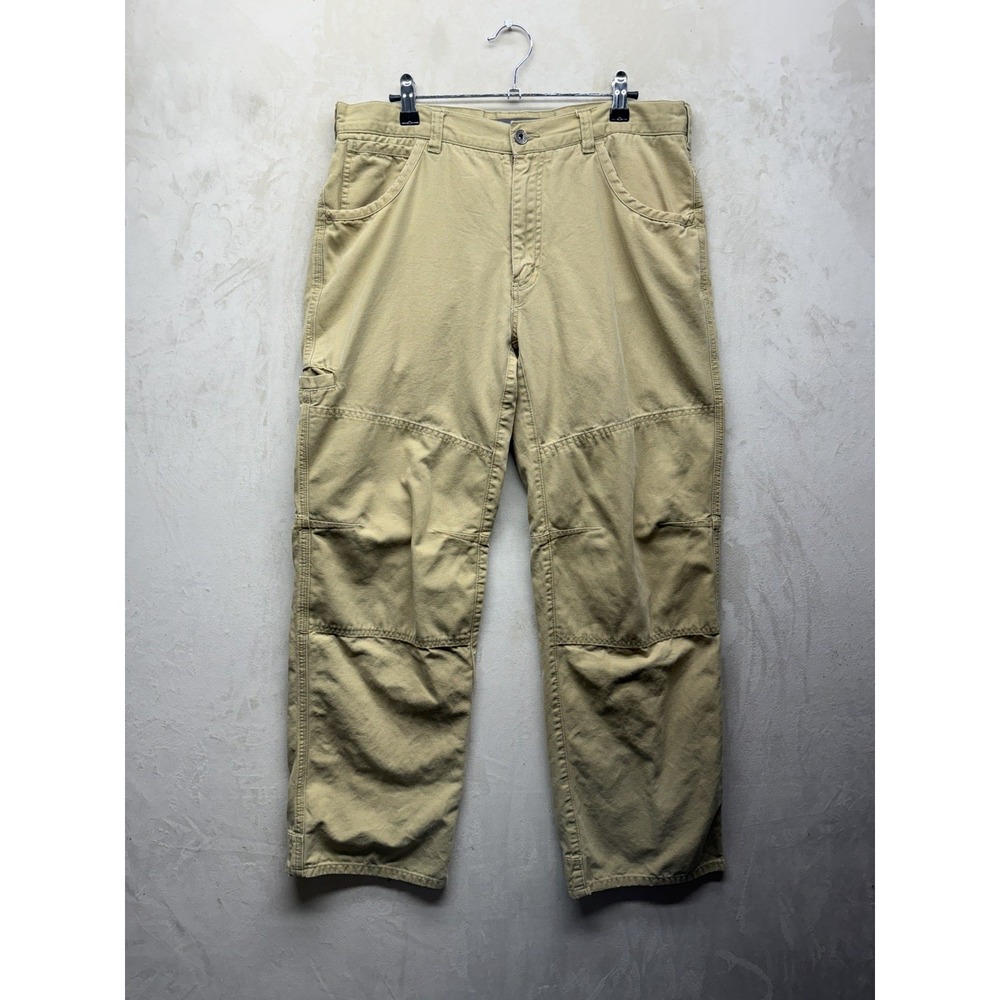 REI Pants Mens 32x30 Double Knee Canvas Utility Co-op Trailsmith Beige Tan Khaki